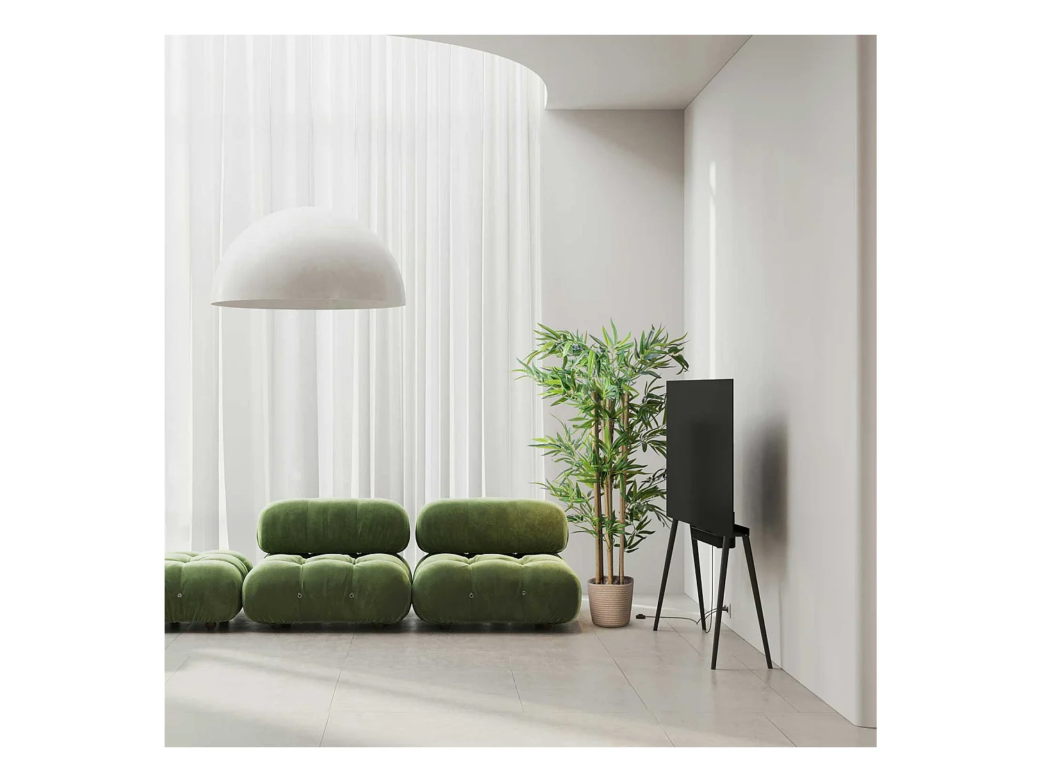 Bamboo - Planta artificial em vaso H120 cm
