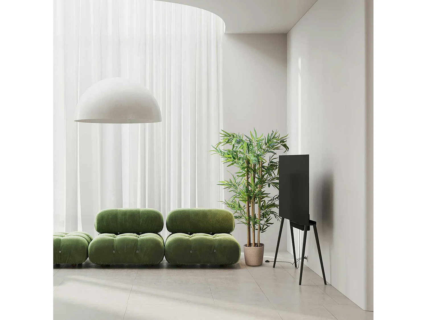 Bamboo - Planta artificial em vaso H120 cm