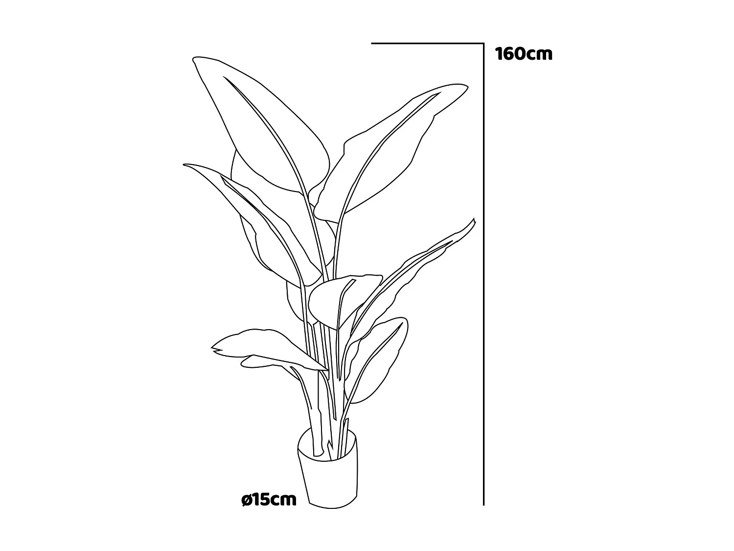 Banana Traveller - Planta artificial em vaso H160 cm