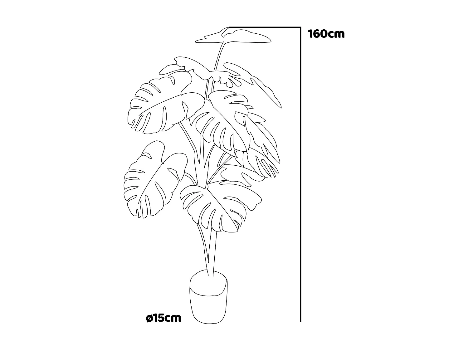 Monstera - Plante artificielle en pot H160 cm