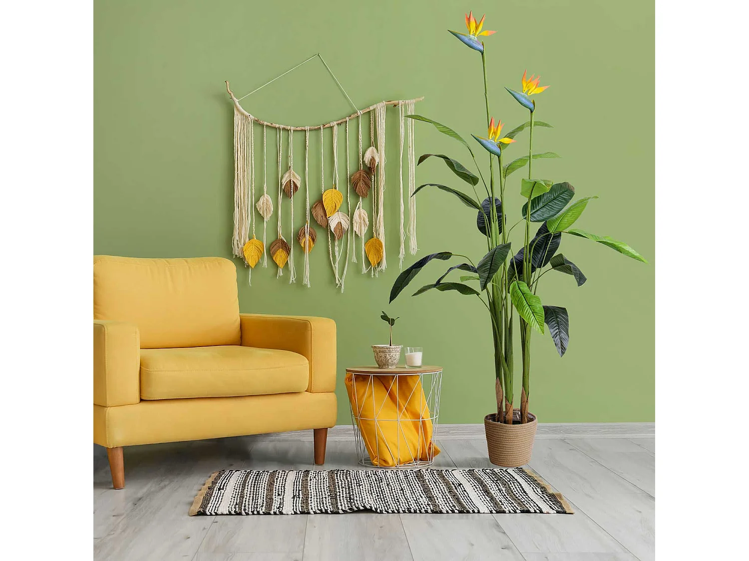 Bird of Paradise - Planta artificial em vaso H160 cm