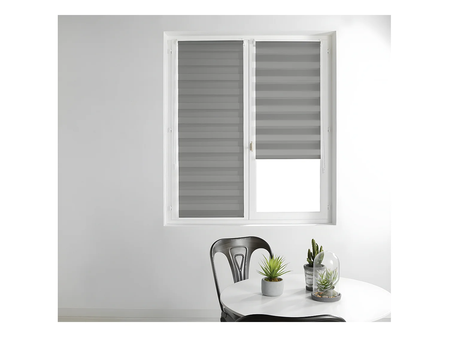 Store enrouleur 60 x 90 cm Day-night gris