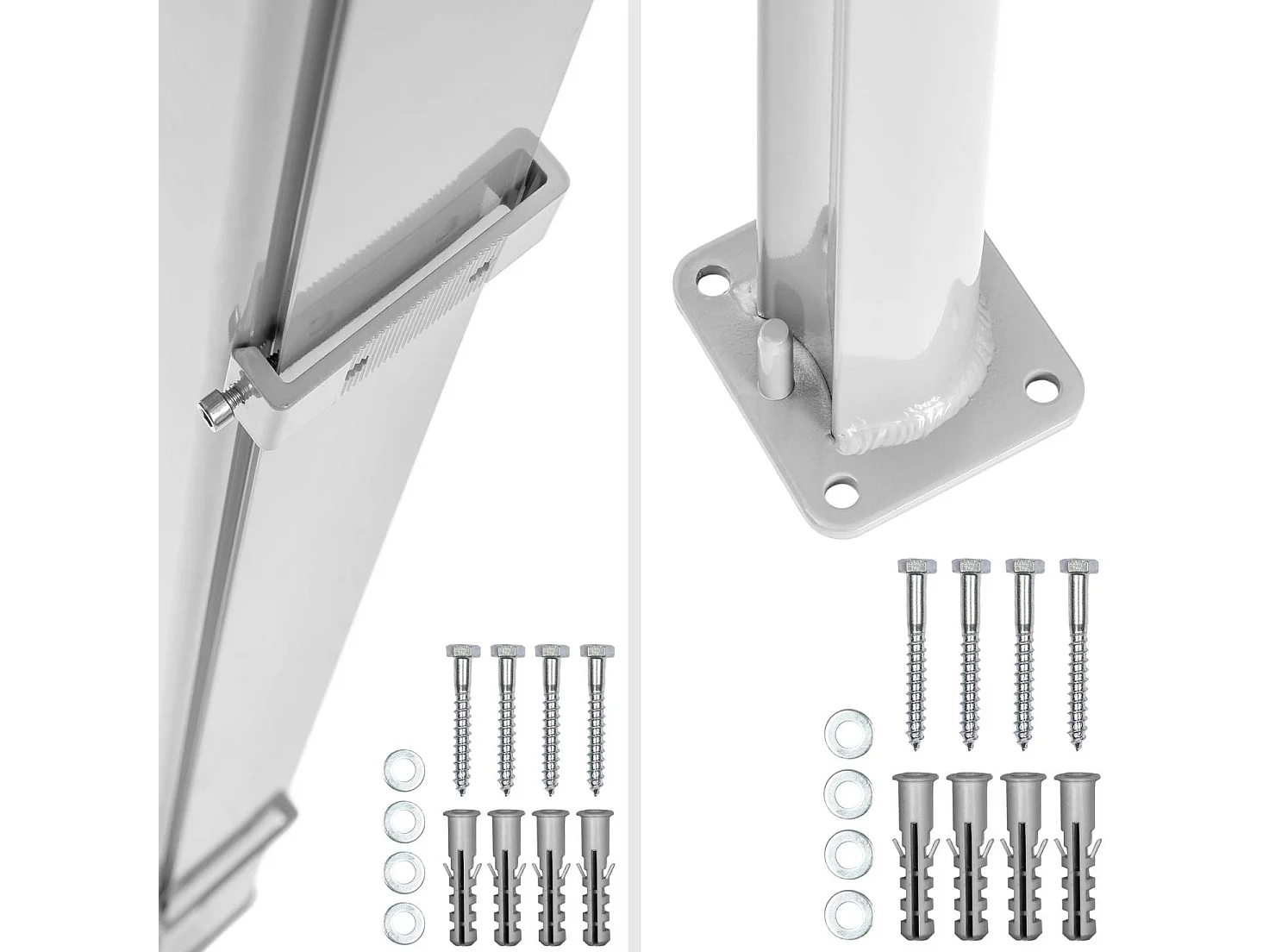 Hitee - Toldo deslizante lateral para terraza, balcón, patio H160 cm