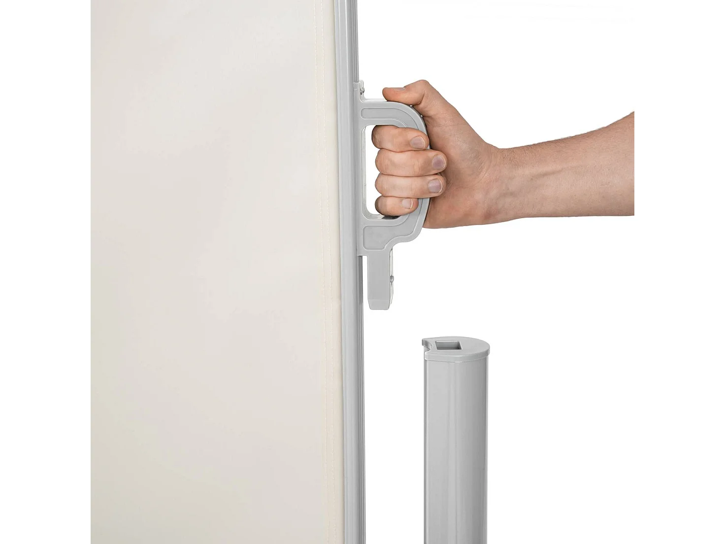 Hitee - Toldo deslizante lateral para terraza, balcón, patio H160 cm