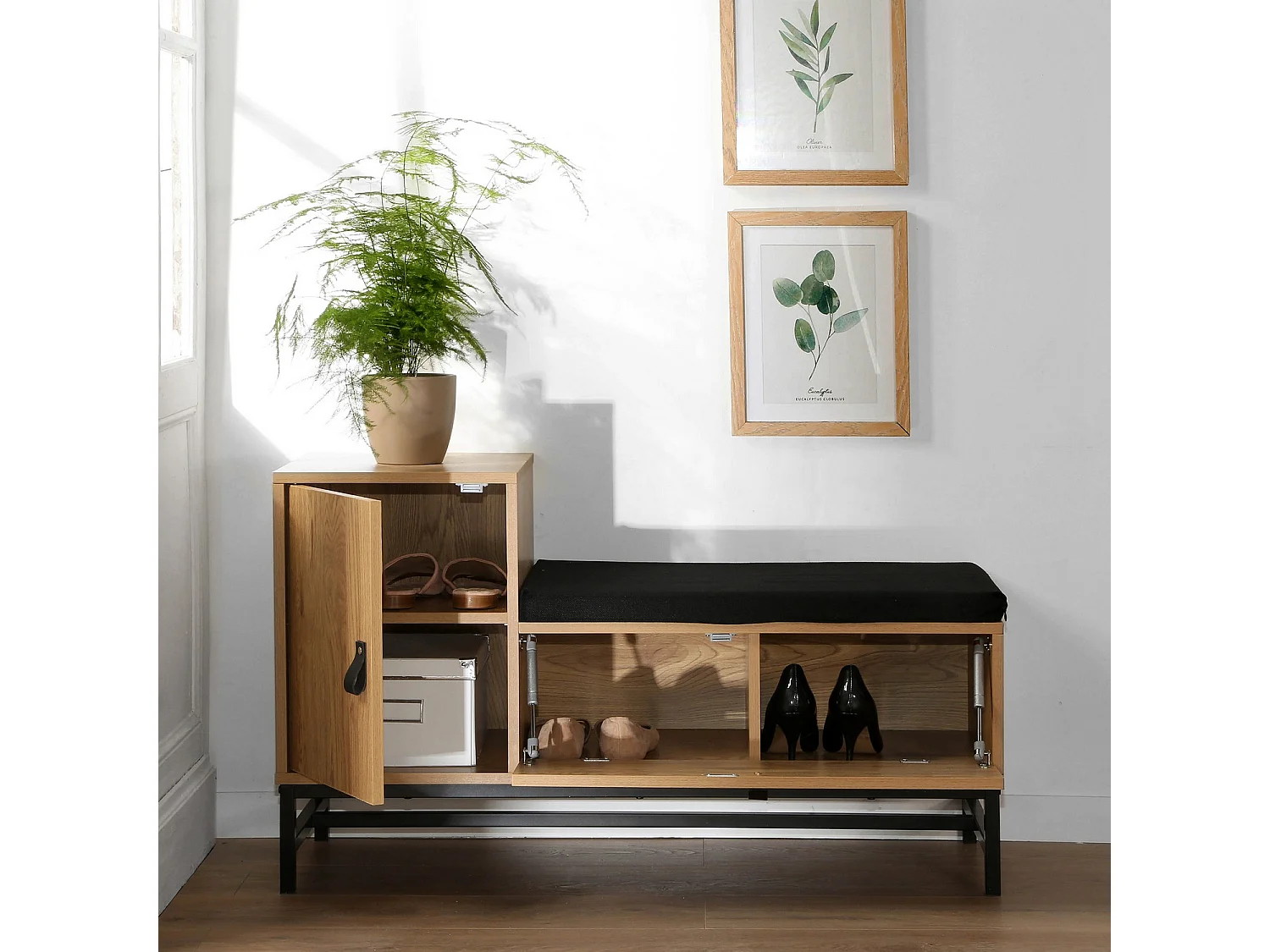 Banc d'entrée avec rangements chaussures  JILL