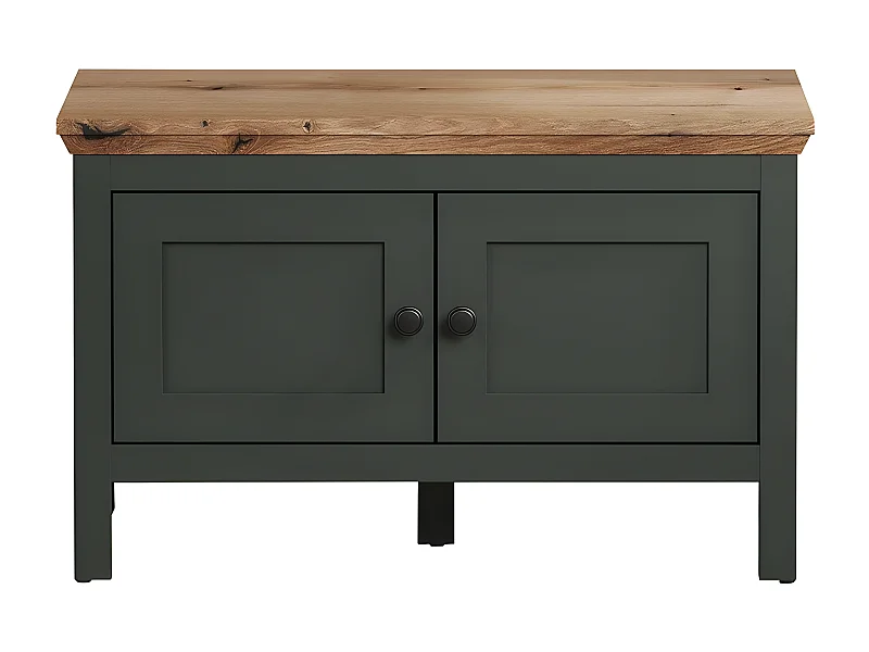 Stanton Sitzbank grün, Eiche dekor.