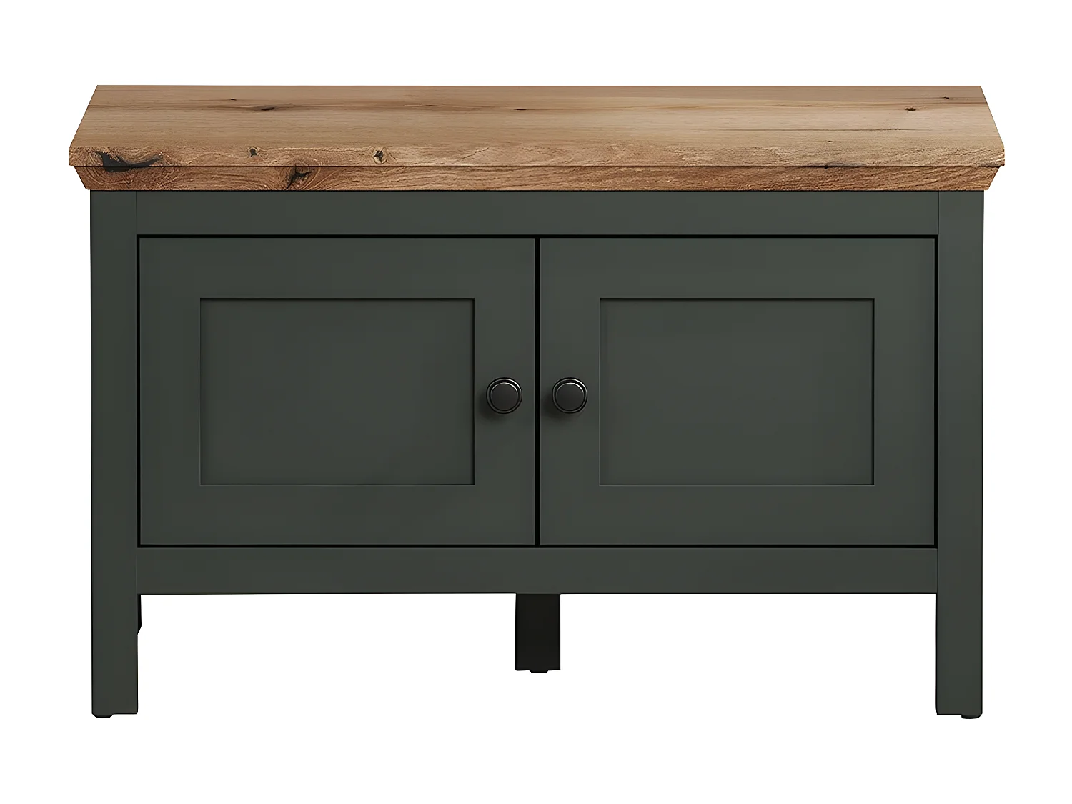 Banc avec rangement 2 portes et 2 compartiments à l'intérieur L77 cm - Stanton