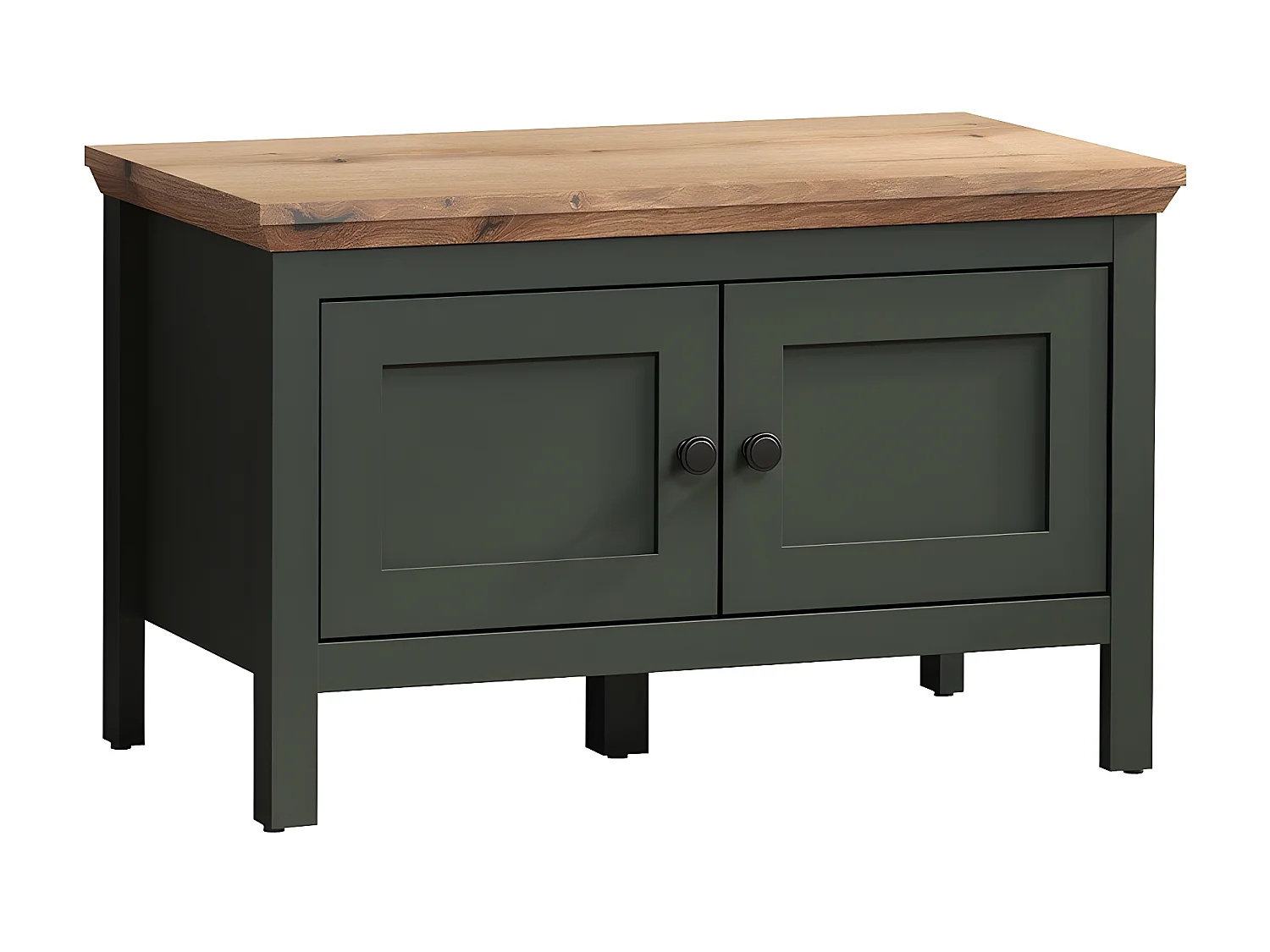 Banc avec rangement 2 portes et 2 compartiments à l'intérieur L77 cm - Stanton