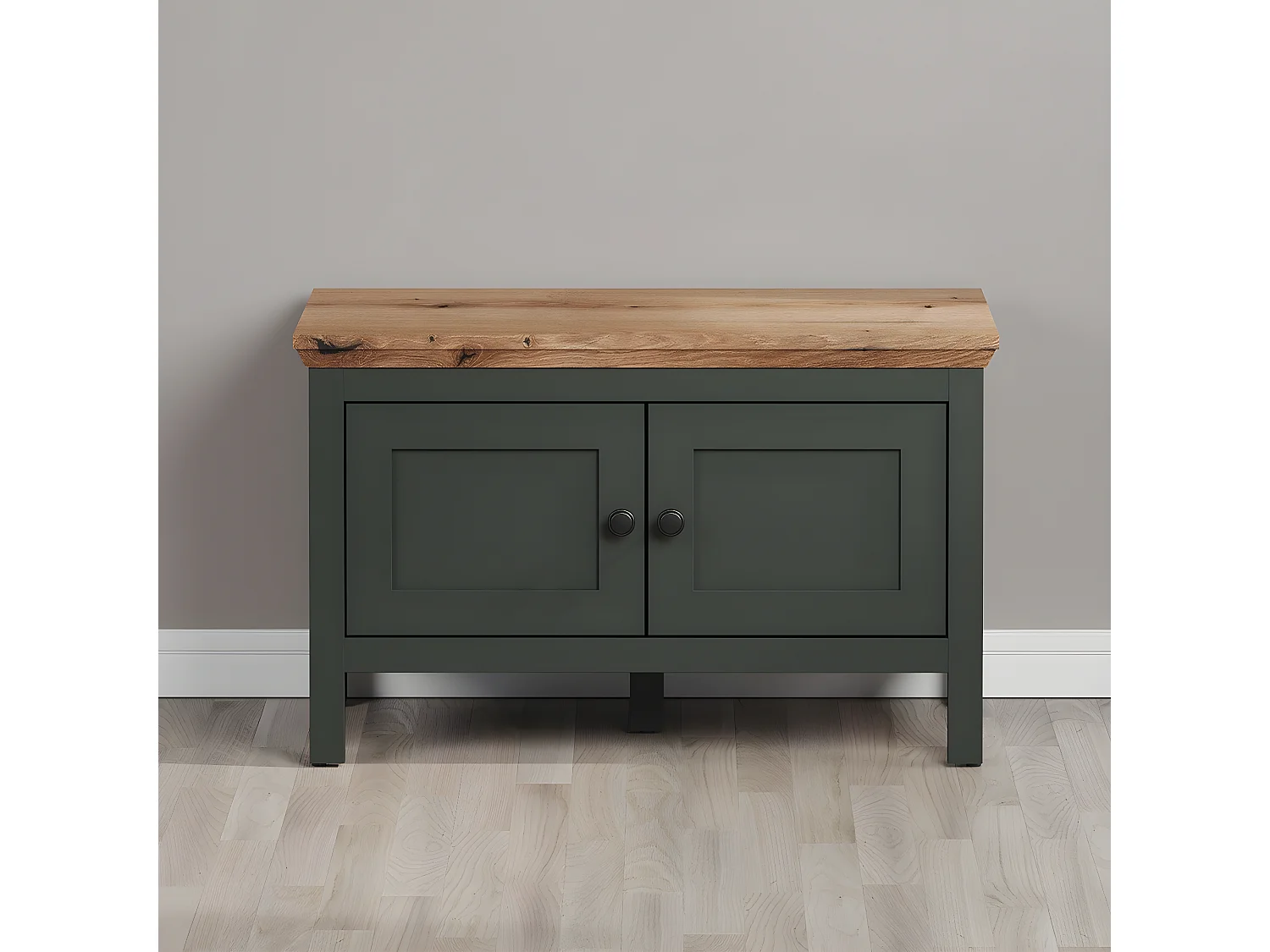 Banc avec rangement 2 portes et 2 compartiments à l'intérieur L77 cm - Stanton