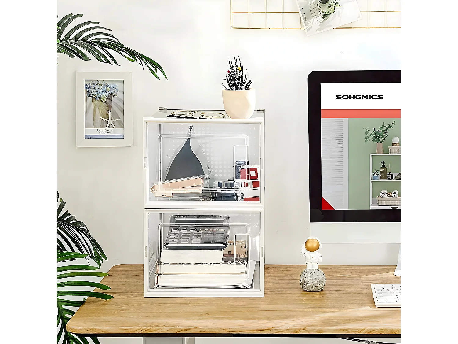 Lot de 18 boîtes à chaussures en plastique transparents empilables