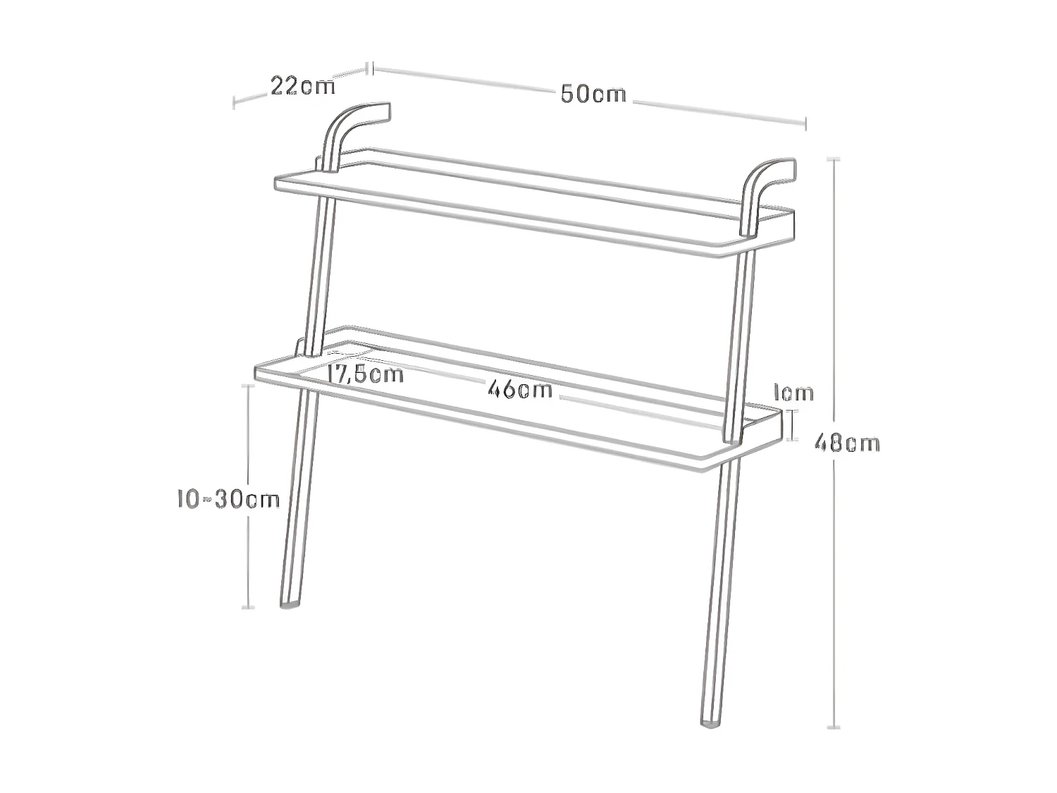 Estante de zapatos para niños de metal negro