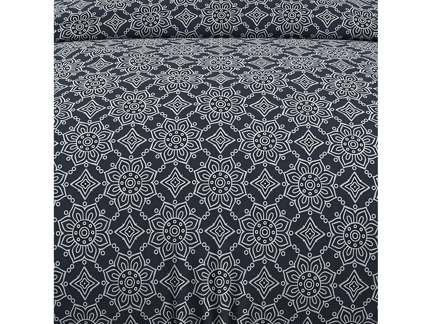 Set funda nórdica de algodón 57 hilos 140x200 cm ESMERALDA marine