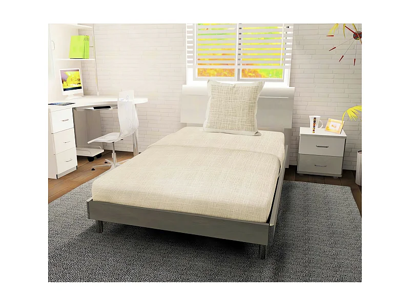 Parure de draps 180X290 cm en coton 57 Fils GALAXY naturel, par Soleil d'ocre