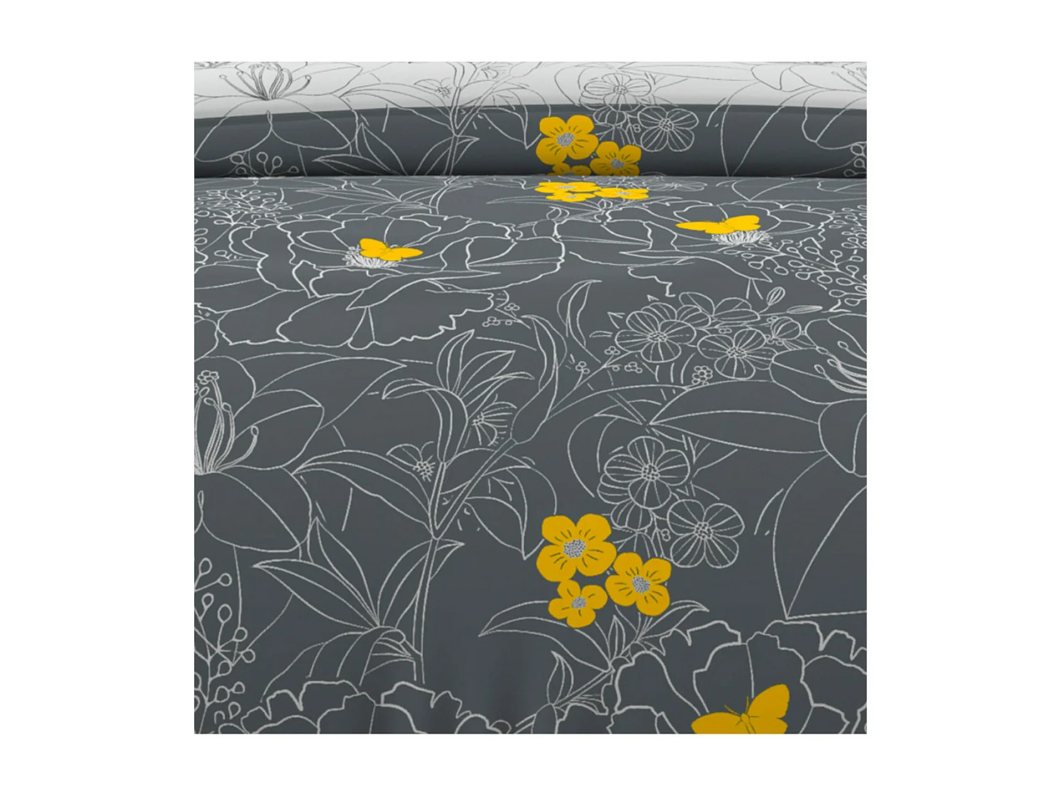 Set Funda nórdica 240X220 cm LISA Antracita 57 hilos/cm2