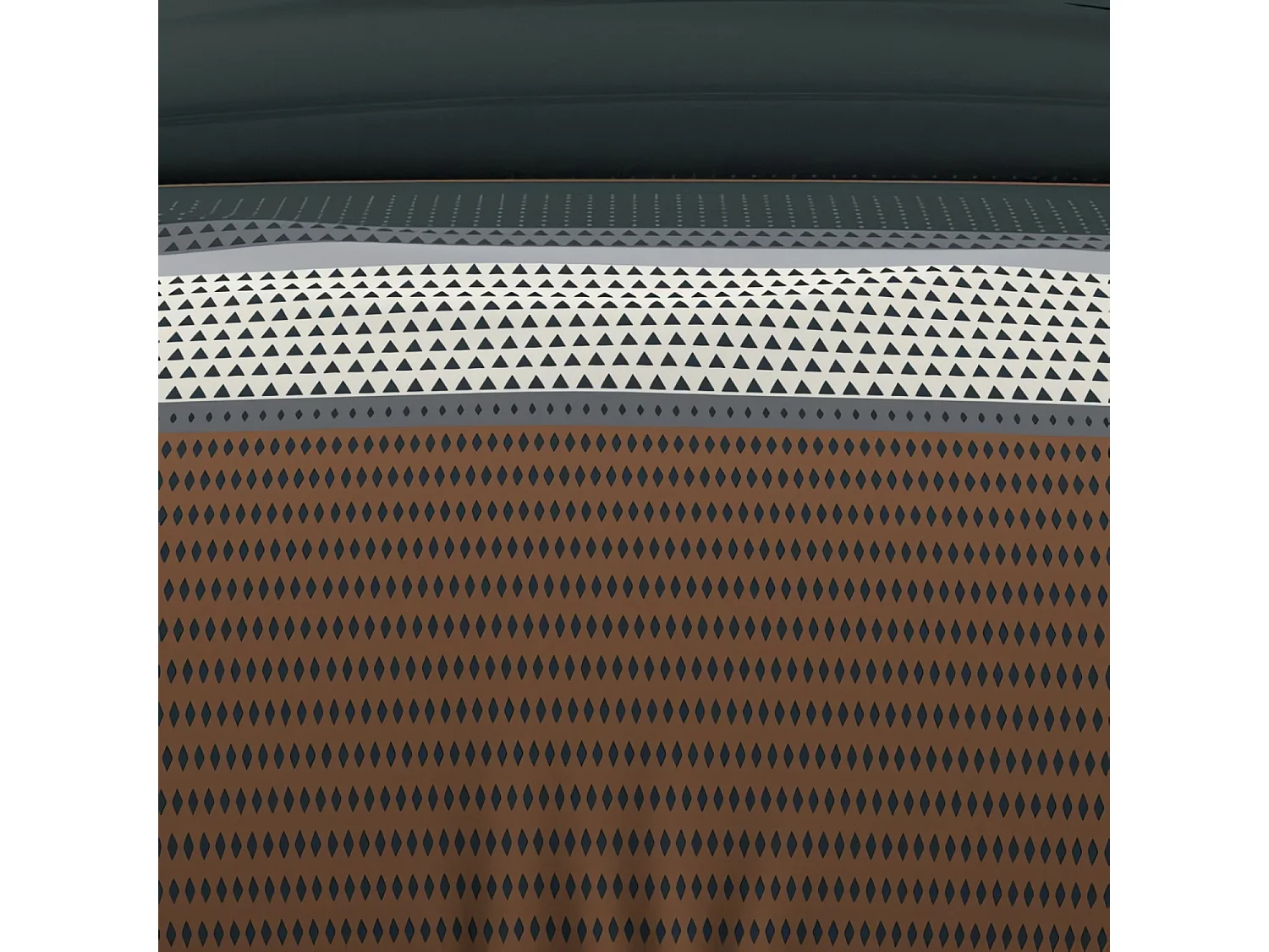 Set funda nórdica de algodón 57 hilos 240x220 cm THALES Ladrillo