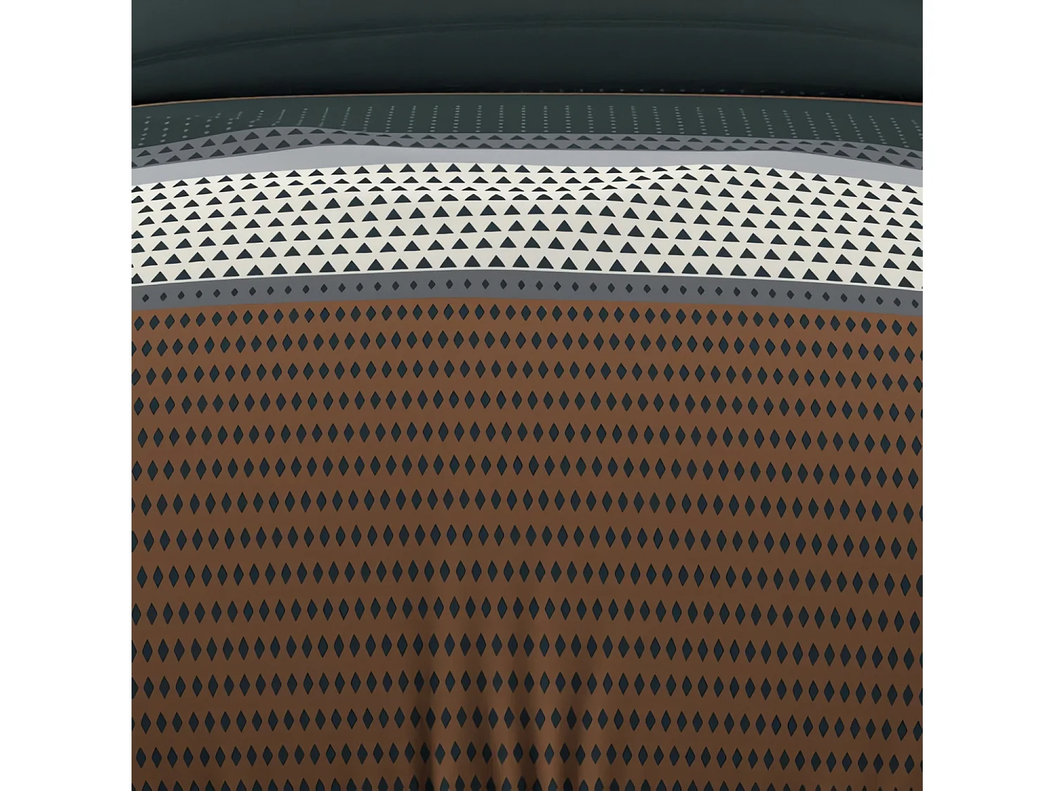 Set funda nórdica de algodón 57 hilos 140x200 cm THALES Ladrillo