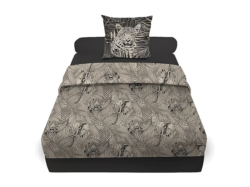 Set de sábanas de algodón 57 hilos/cm2 180x290 cm SAFARI natural