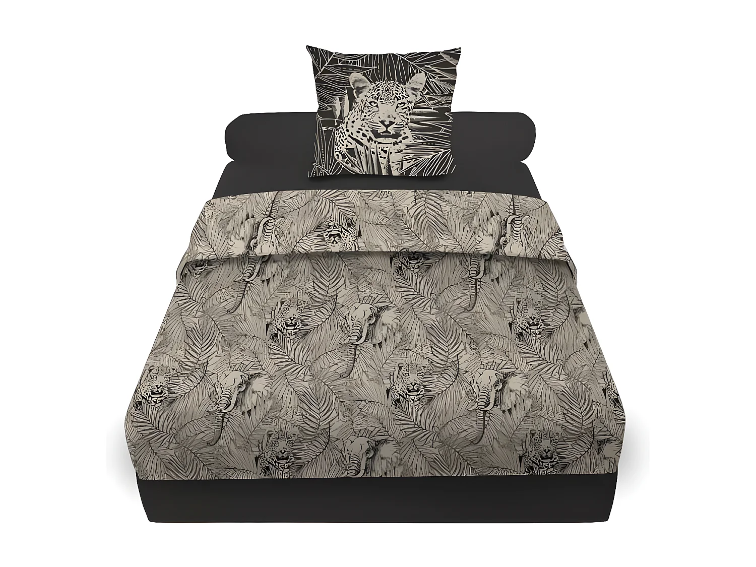 Set de sábanas de algodón 57 hilos/cm2 180x290 cm SAFARI natural