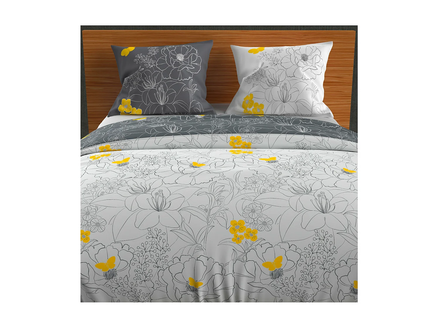 Set Funda nórdica 240X220 cm LISA Blanco 57 hilos/cm2