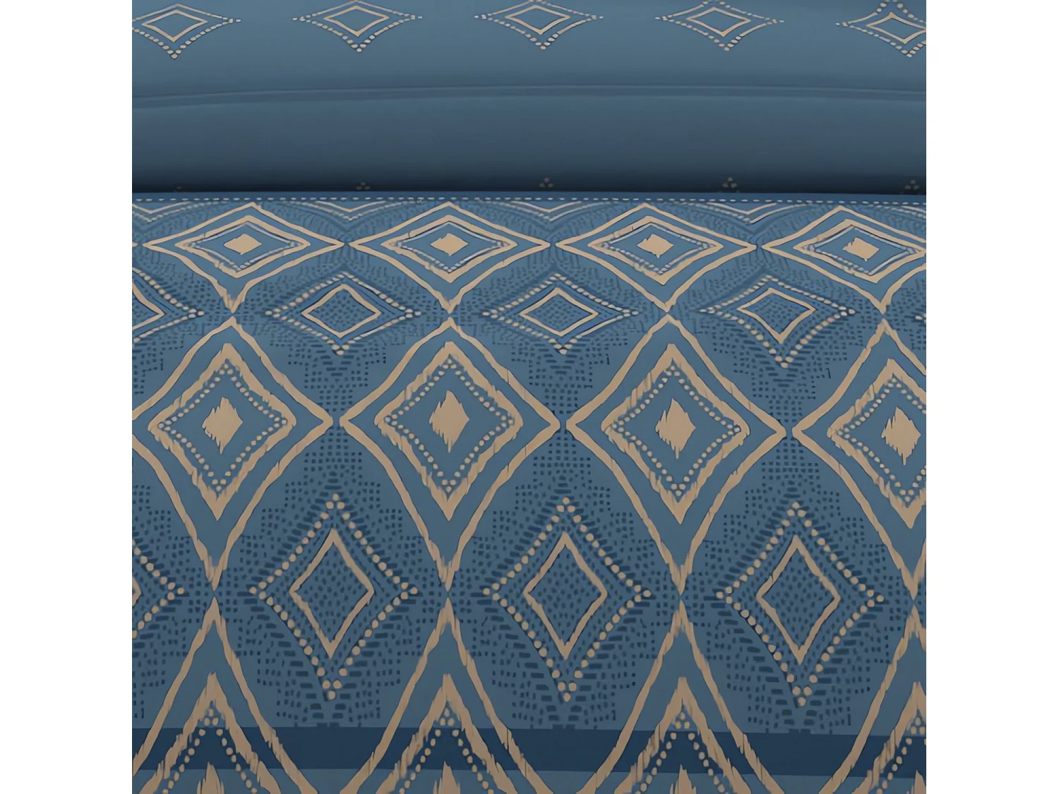 Set funda nórdica de algodón 57 hilos 240x220 cm ETHNO blue