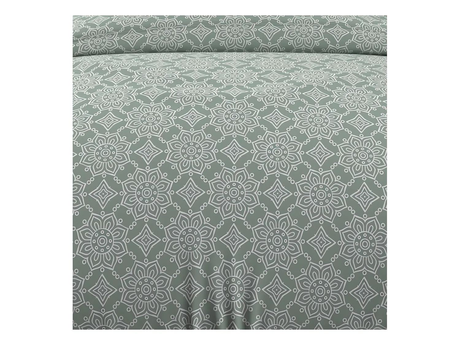 Set funda nórdica de algodón 57 hilos 140x200 cm ESMERALDA green de Ocre Sun