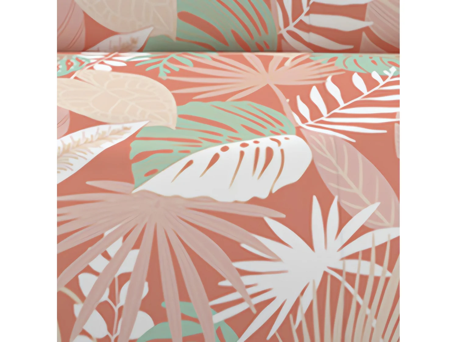 Set funda nórdica de algodón 57 hilos 260x240 cm coral TANZANIA