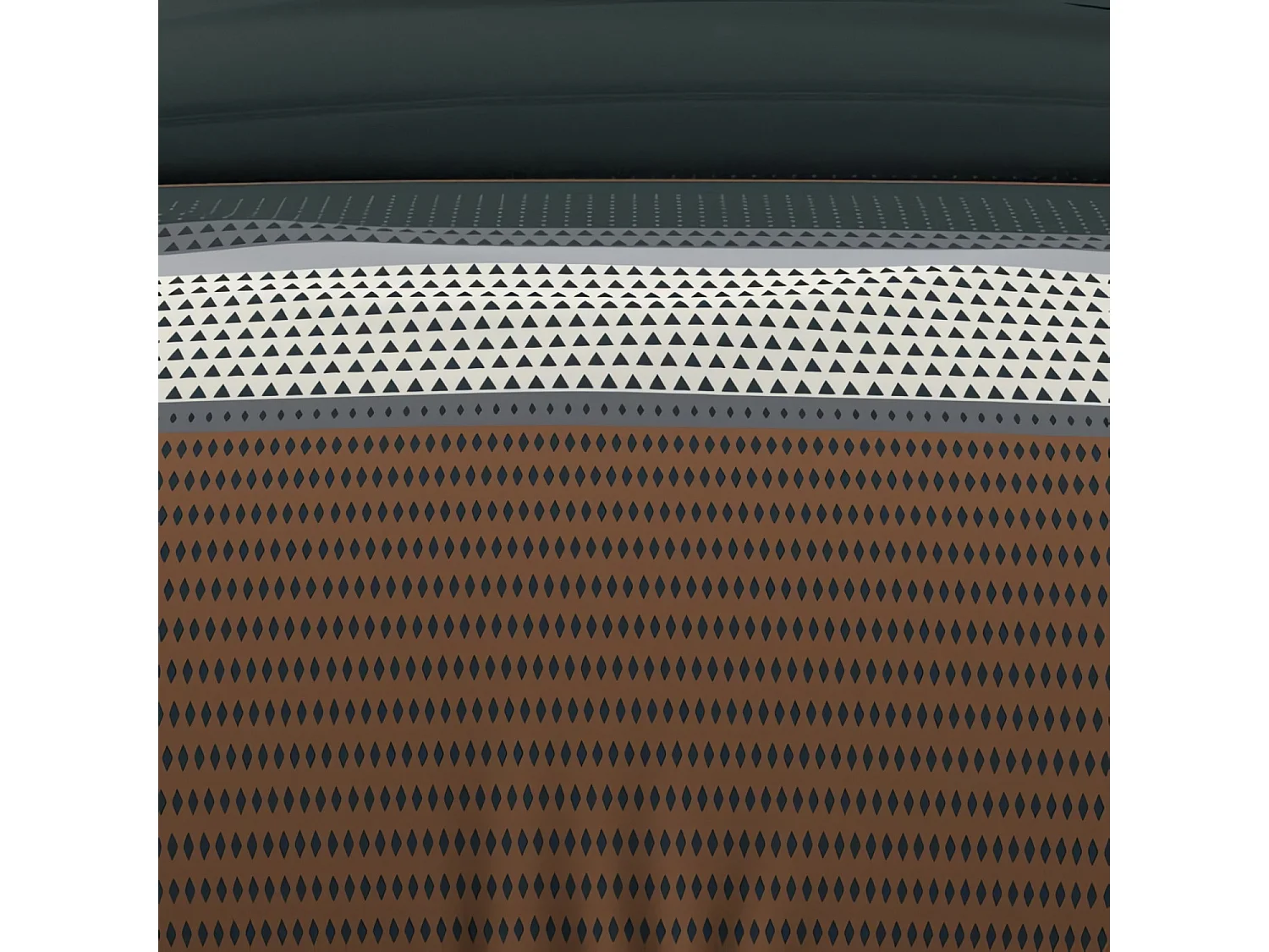 Set funda nórdica de algodón 57 hilos 260x240 cm THALES Ladrillo