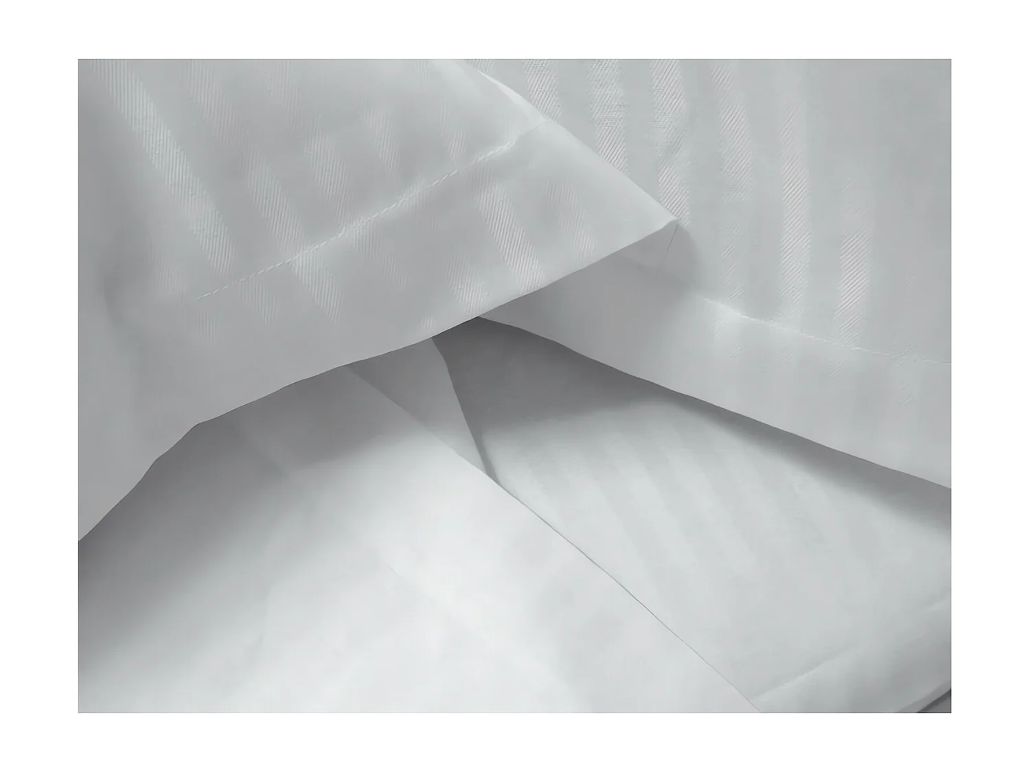 Parure de drap 4 pièces en percale EDEN satin, coloris blanc