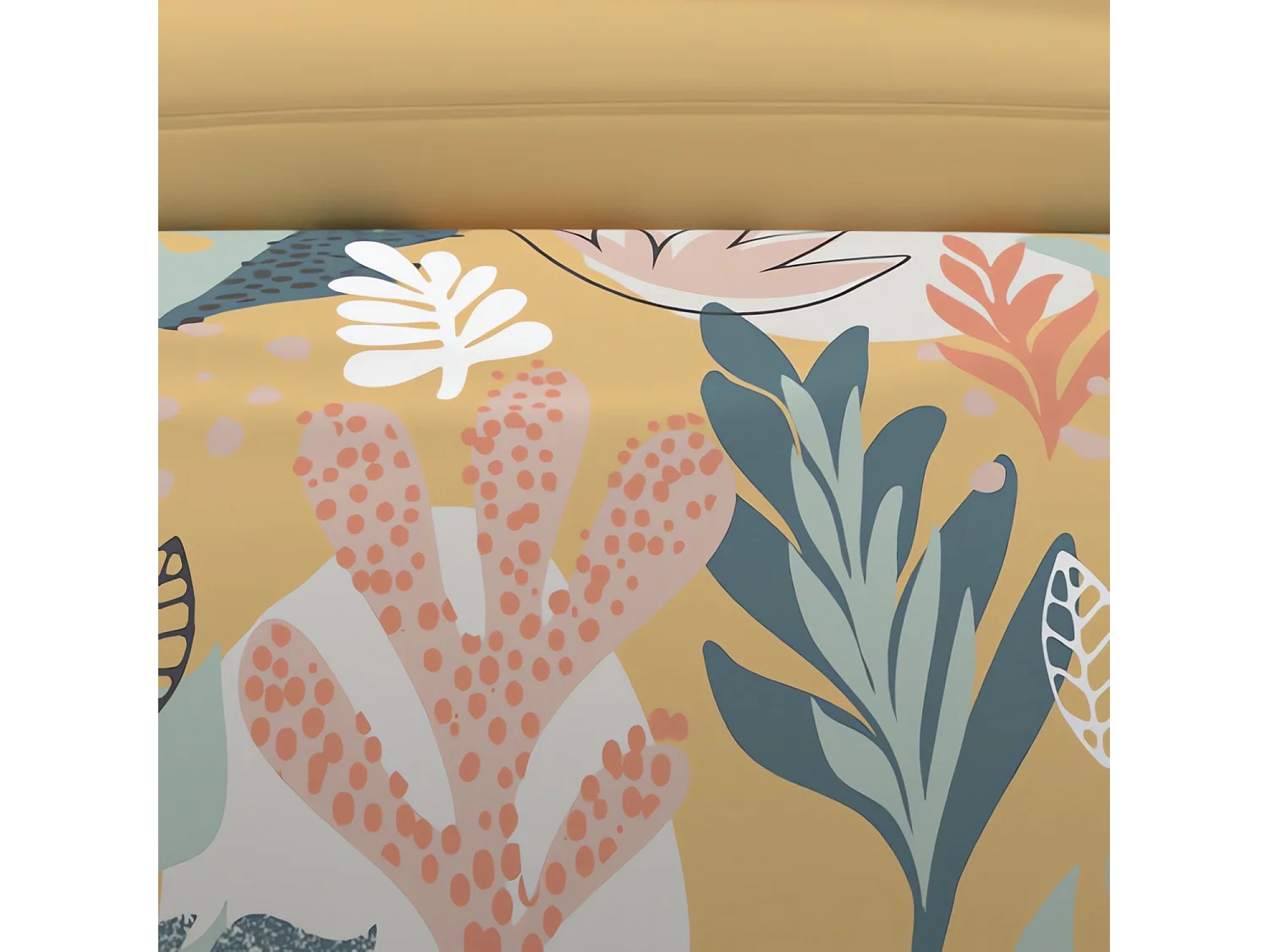 Set funda nórdica de algodón 57 hilos 260x240 cm MATHIS amarillo