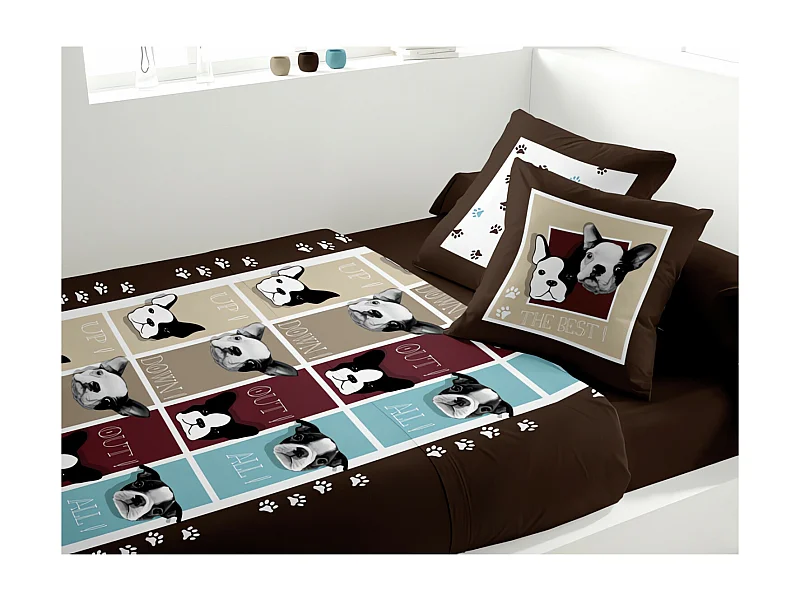 BOSTON Set de sábanas de chocolate