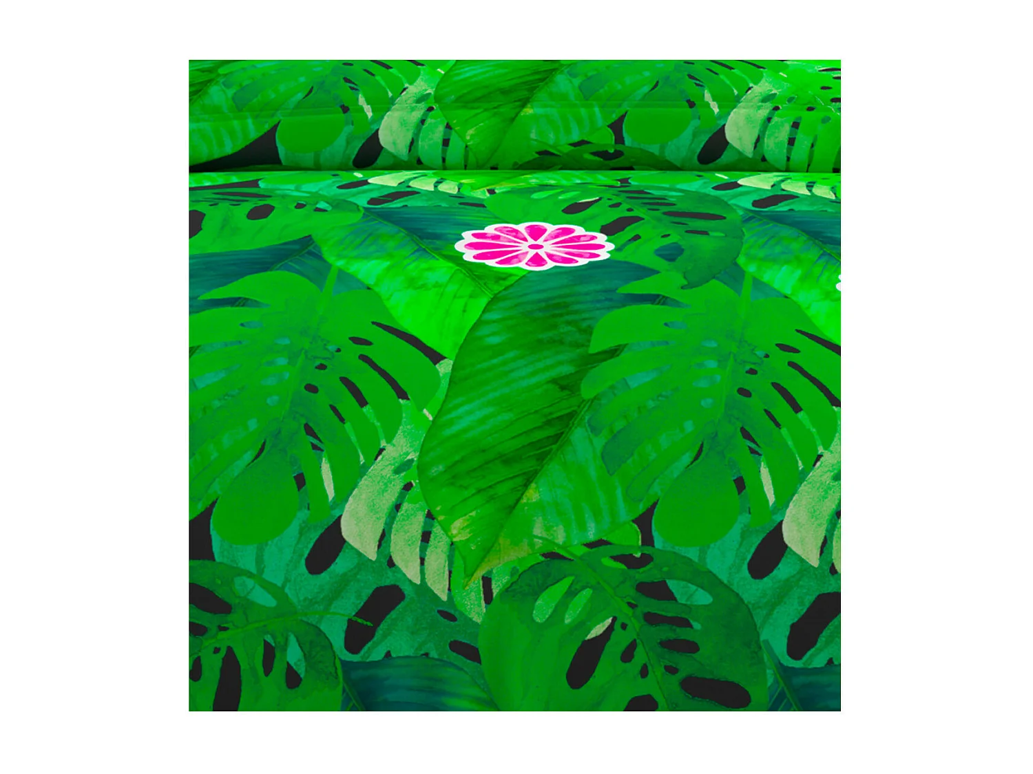 Parure housse de couette 260x240 cm en coton 57 Fils TAHITI anthracite, par Soleil d'ocre