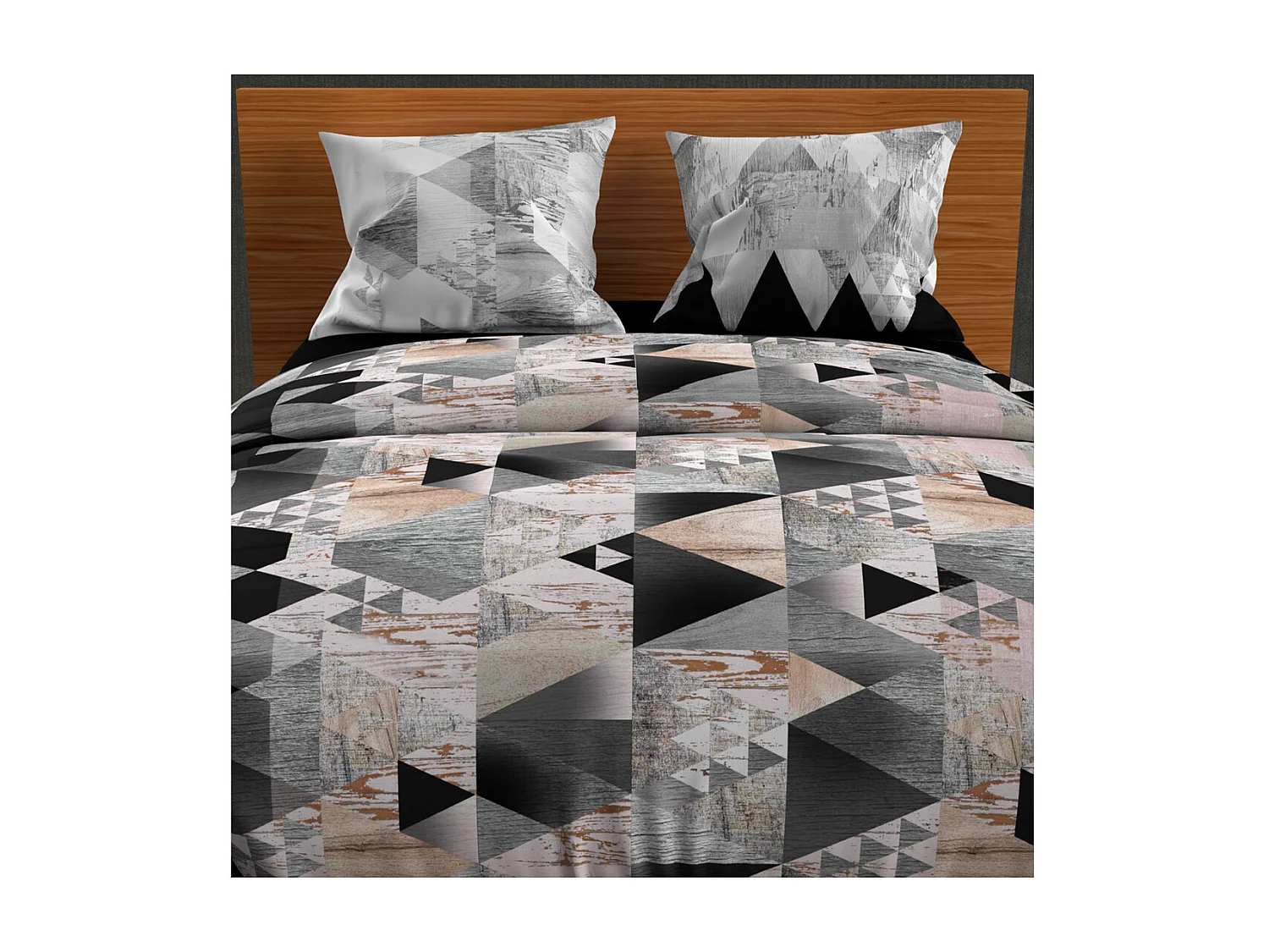 Set de fundas nórdicas 240X220 cm ANTRACITA NÓRDICA, 100% algodón