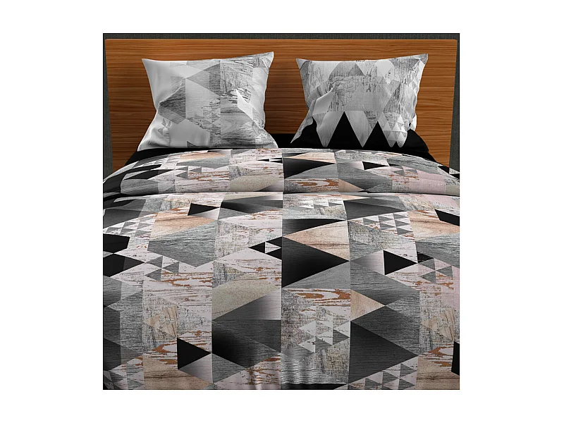 Set de fundas nórdicas 240X220 cm ANTRACITA NÓRDICA, 100% algodón