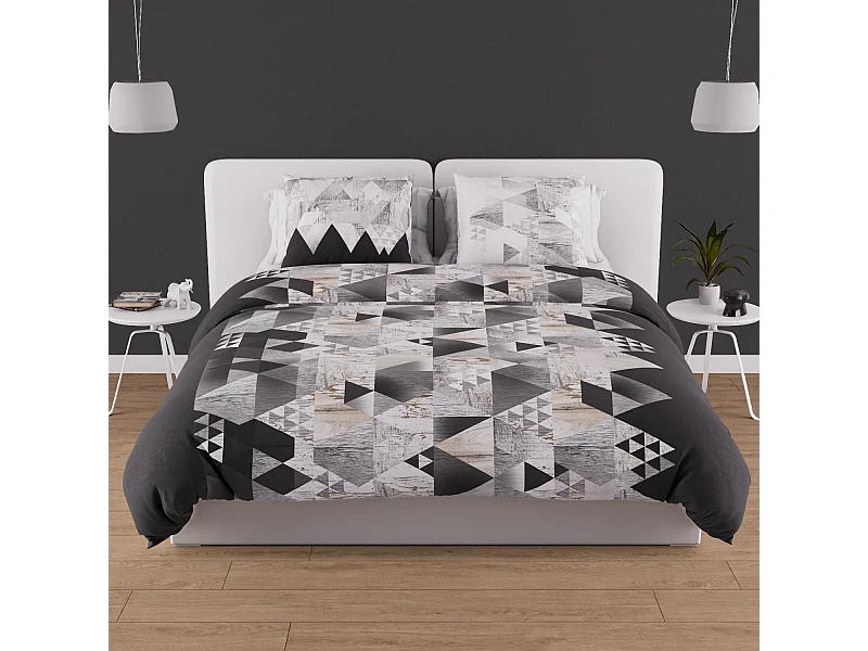 Set de fundas nórdicas 240X220 cm ANTRACITA NÓRDICA, 100% algodón