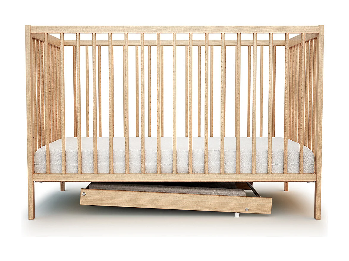 Gran cambiador con colchón para cuna bebé ESSENTIEL madera - Haya - 82,50 x 54 x 12 cm