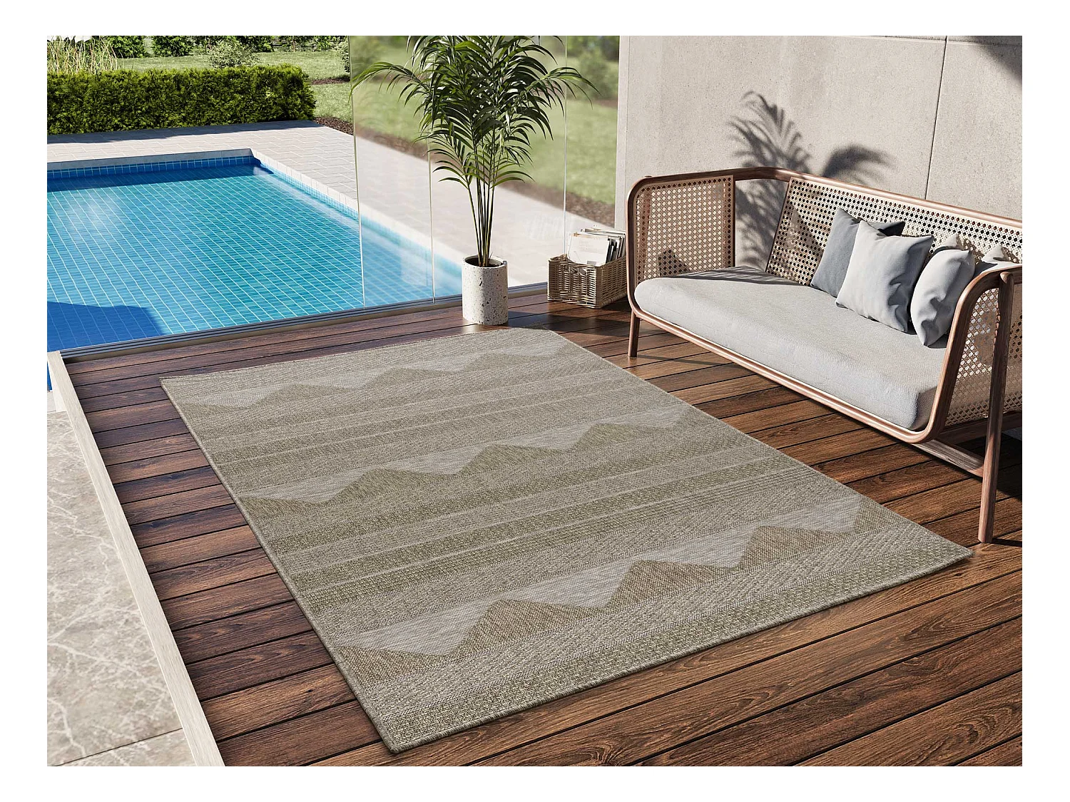 Tapis extérieur - intérieur-extérieur - naturel - 152 x 230 cm - ORIA