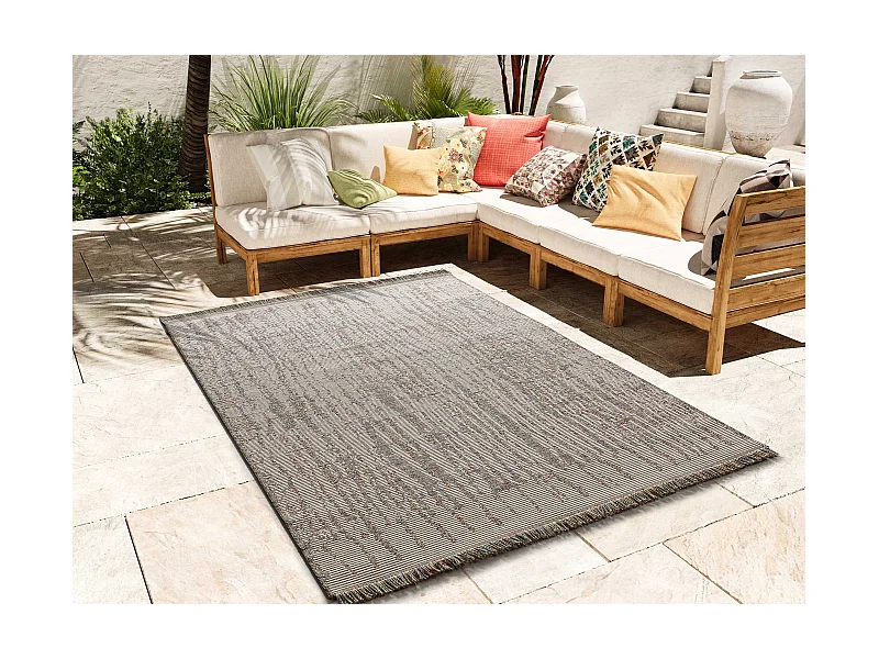 Indoor-Outdoor Teppich - ethnisch - mehrfarbig - 155x230 cm - NIYA