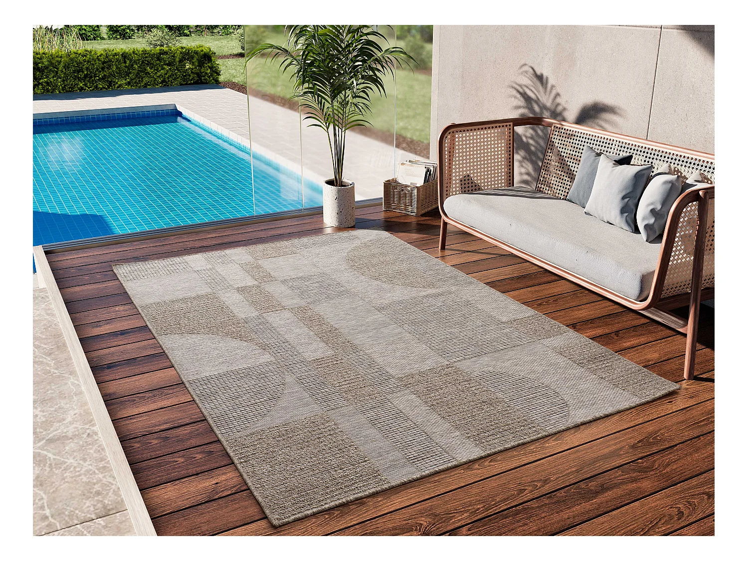 Indoor-Outdoor Teppich - natürlich - 152x230 cm - ORIA