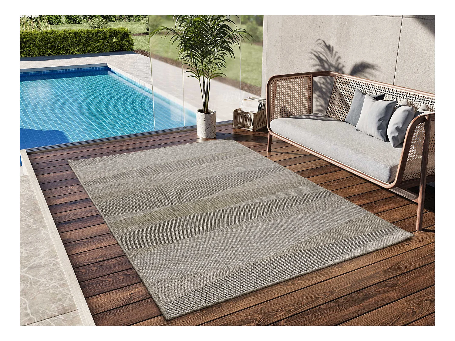 Buitentapijt - etnisch - natureltint - 126x190 cm - ORIA