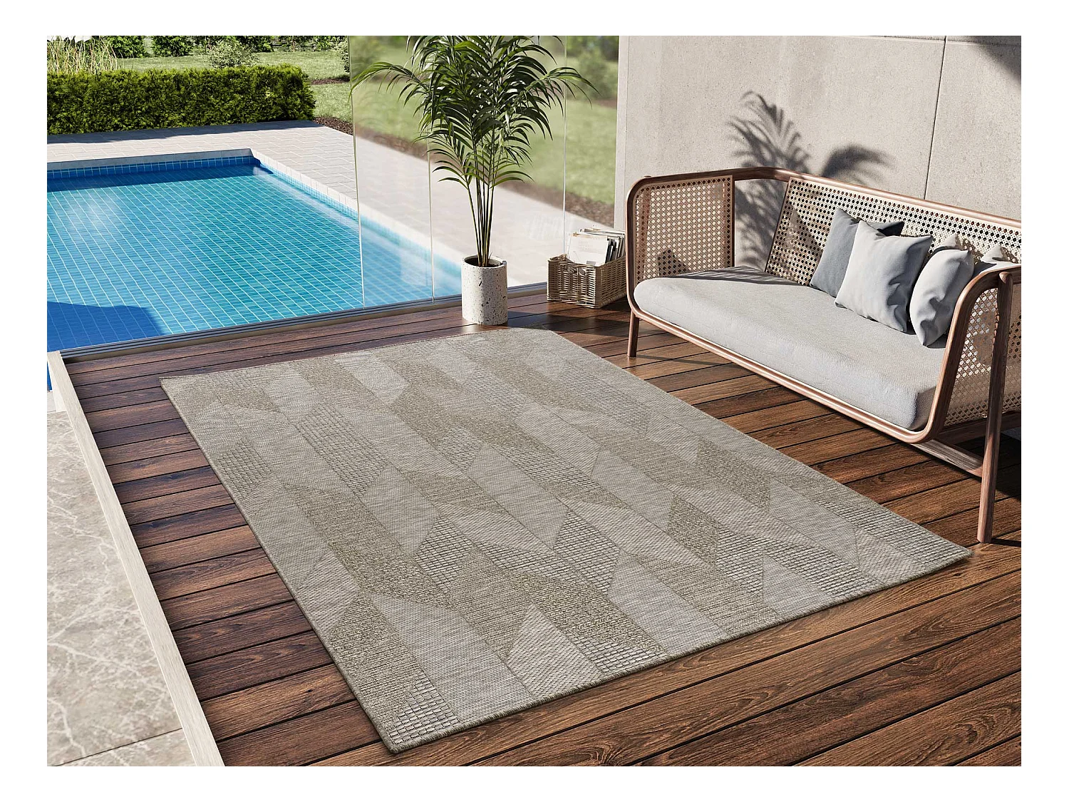 Tapis extérieur - intérieur-extérieur - naturel - 152 x 230 cm - ORIA