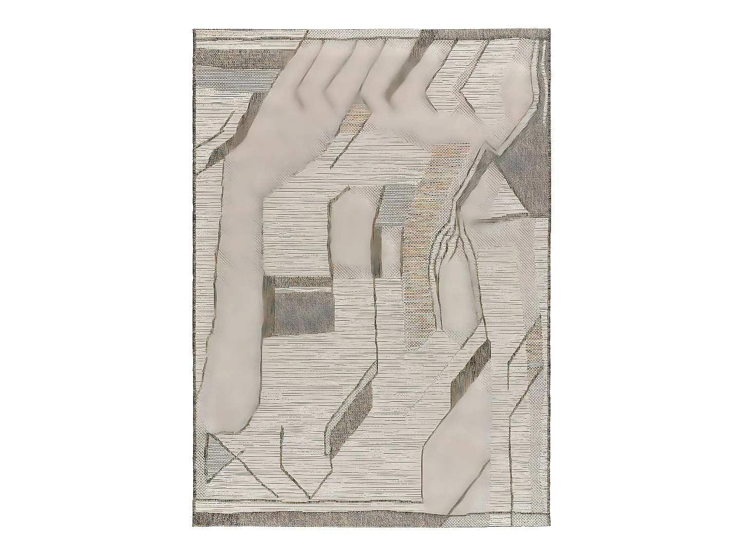 Indoor-Outdoor Teppich - mehrfarbig - 77x150 cm - EMMA