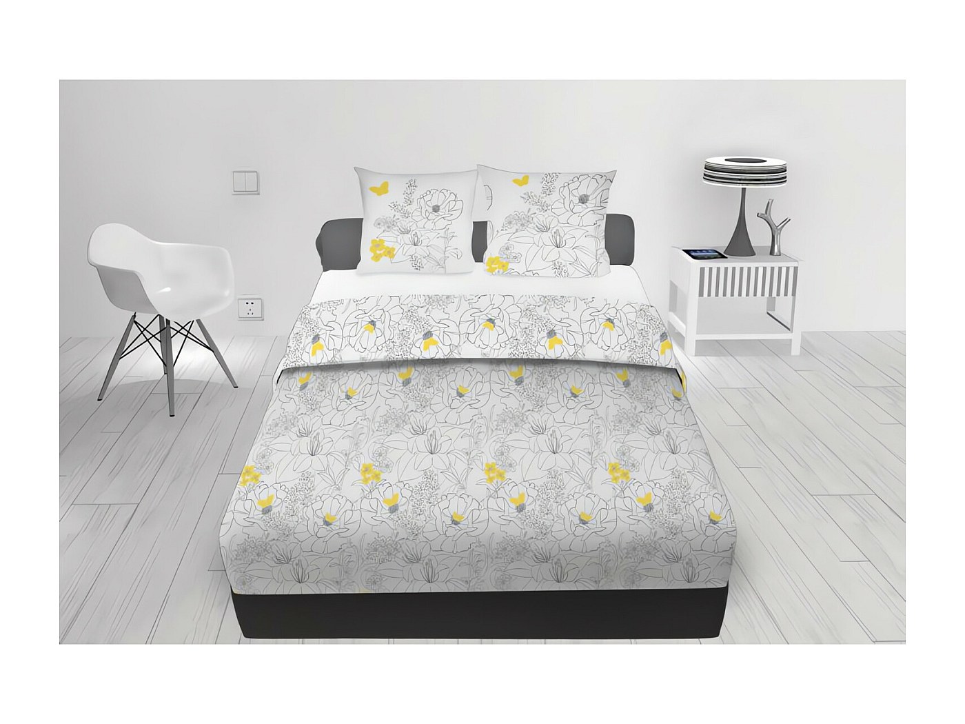 Drap de dessus Bordón INSPIRE coton 300 fils blanc lit 135 cm | Leroy