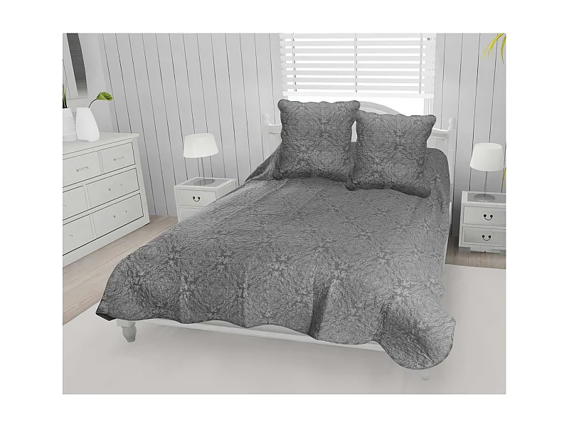 Colcha de algodón 220x240 cm ARABESQUE con 2 fundas de almohada