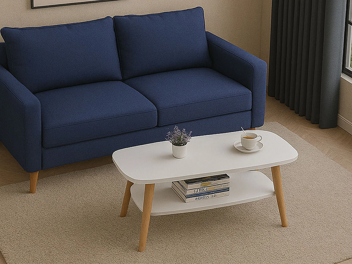 Mesa de Centro Star (Carvalho Claro, Branco)