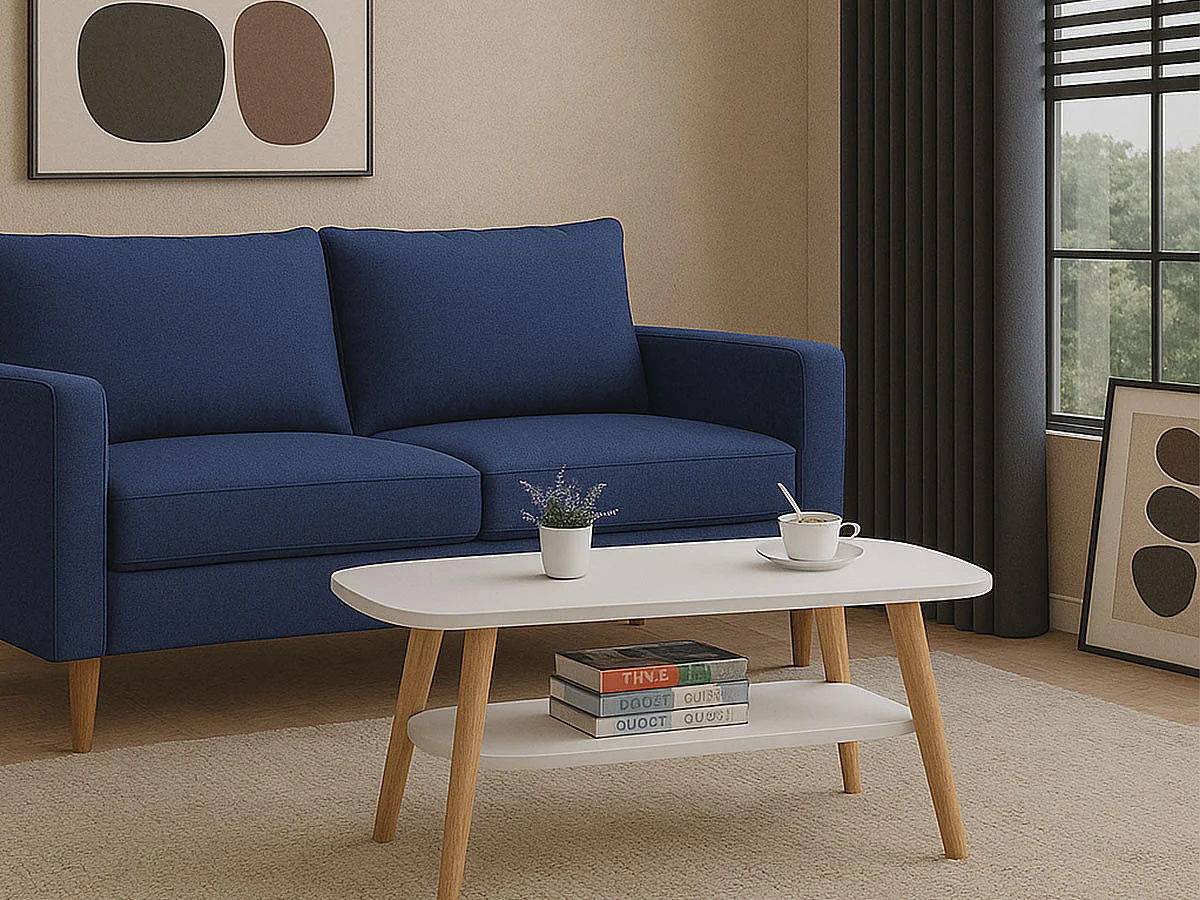 Mesa de Centro Star (Carvalho Claro, Branco)