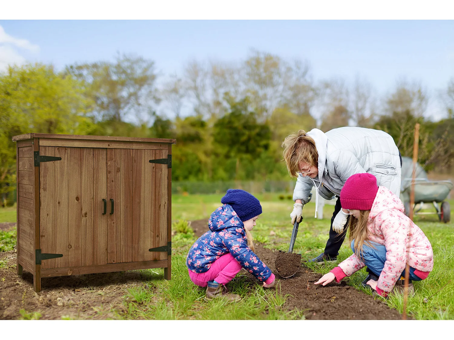 Debby - Armadietto in legno di cedro impregnato
