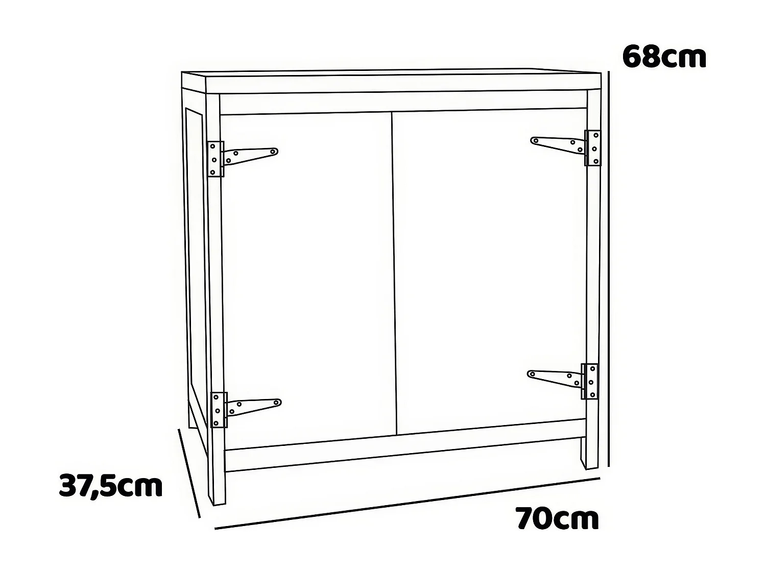 Debby - Armadietto in legno di cedro impregnato