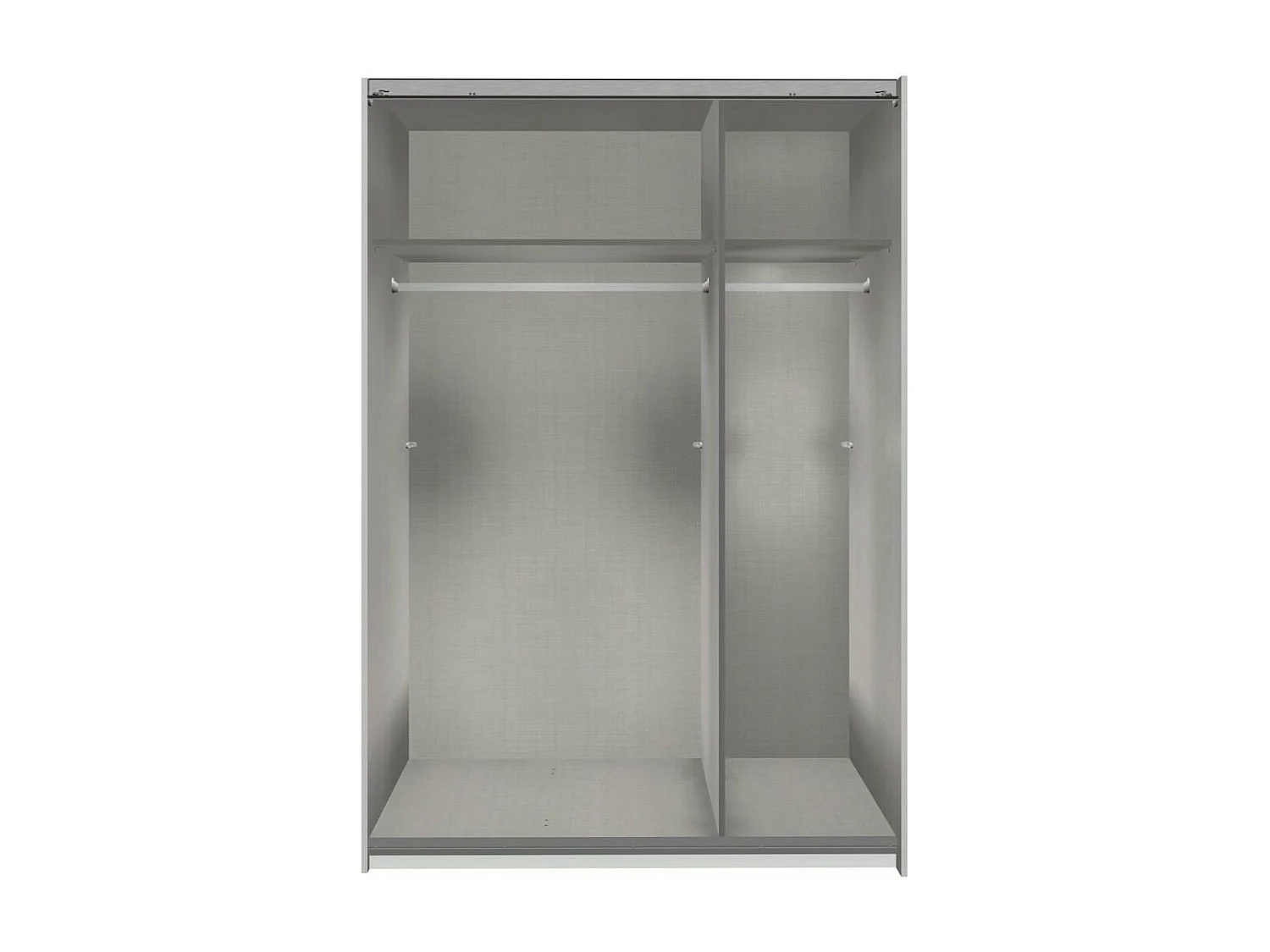 Kleiderschrank mit 2 Schiebetüren, davon 1 Spiegel - L135 cm