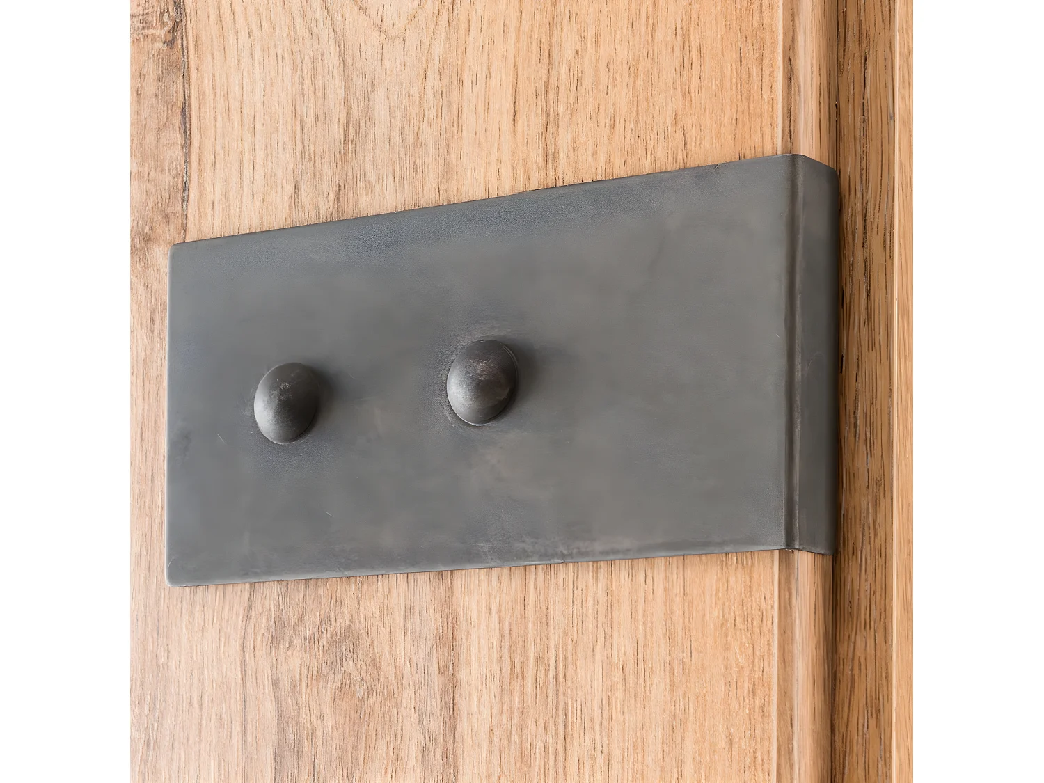 Armoire 4 portes décor chêne et graphite - L180 cm