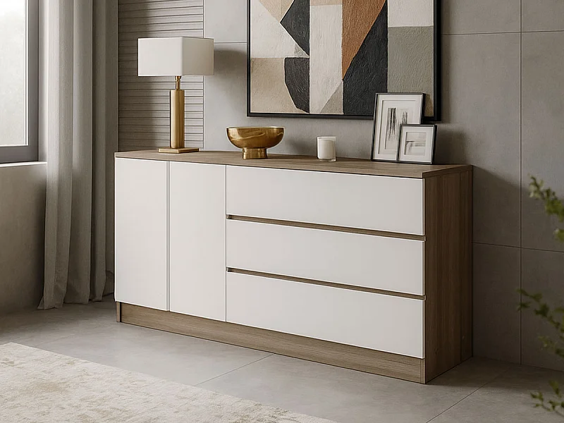 Aparador Nexum (Carvalho Claro, Branco)